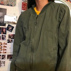 Brandy melville army green bomber jacket